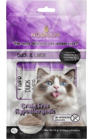 Nobılus Ördek Ve Ciğerli Kedi Krema Ödülü 5x15g
