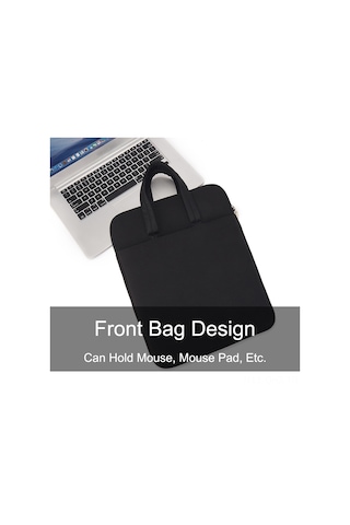 Aubyhe 16-17 İnç Laptop Çantası - 360 Yastık Koruma, Ultra Yumuşak Kadife Döşeme Ve Geniş Ön Cep Siyah