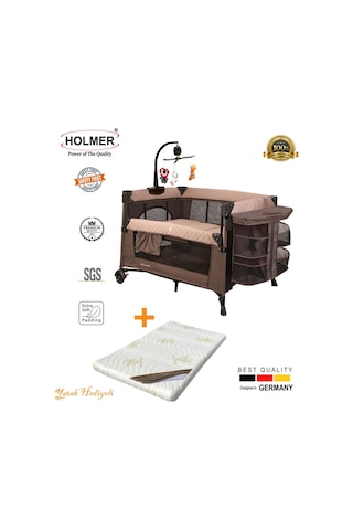 Holmer Yatak Hediyeli Eurostyle Maxi Comfort Dönenceli Anne Yanı Park Yatak 70x110cm + Aloevera Yatak