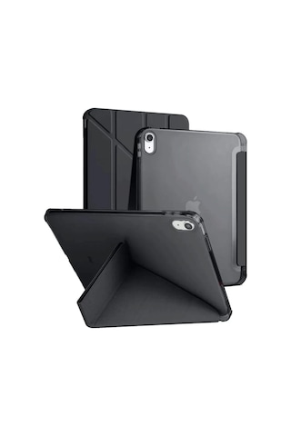 Apple Uyumlu iPad 2025 10.9 10.nesil A16 Kılıf Kalemlikli Mars Tablet Kılıfı - Siyah Diğer