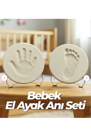 Bebek Çocuk Anı Seti Ayak İzi El İzi Hatıra Oluşturma Kili Geleceğe Not Bırak
