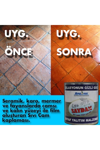 Boysat Sıvı Cam İzo Saydam Glass Seramik Karo Mermer Şeffaf Yalıtım 2 Kg
