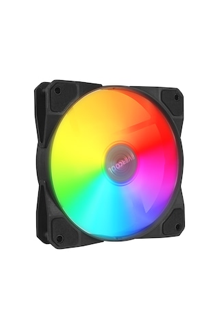 Evercool F12 38cfm 1200rpm 12cm Rainbow 3p+4p Molex Soketli Siyah Kasa Fanı
