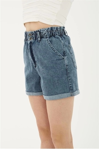 Fashion Friends Kadın Baggy Jean Şort 24y0584k1-17731 001