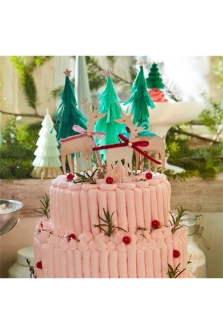 Meri Meri - Reindeer Family Cake Toppers - Ren Geyikleri Ailesi Pasta Süsü 0 - 99