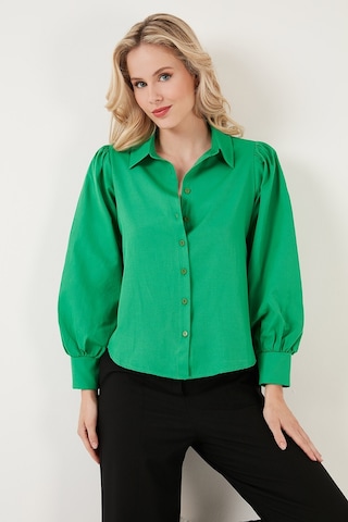 Lela Regular Fit Balon Kollu Poplin Bayan Gömlek 611Go0153 Benetton