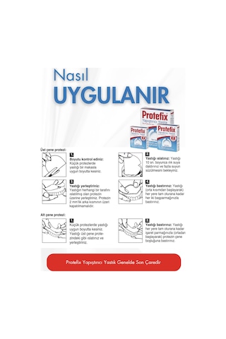 Protefix Diş Protezleri Için Yapıştırıcı Yastık 2 Üst Çene Alana 1 Alt Çene Hediye