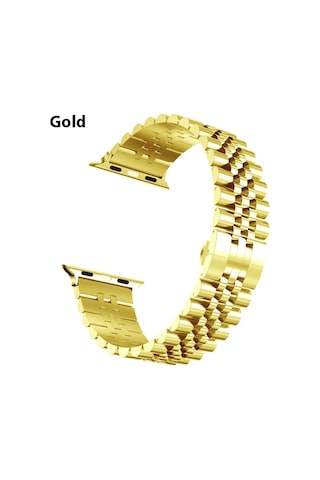 Ally Apple Watch 7-8 41mm 6-5-4 40mm Kayış Kordon Paslanmaz Çelik 3-2-1 38mm- 5775