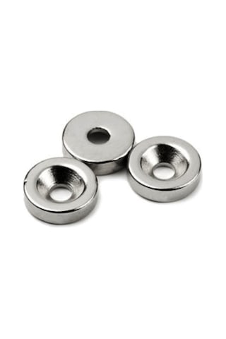 10 Adet 12Mm X 7/3,5Mm X 3Mm Havşa Delikli Güçlü Neodyum Miknatis