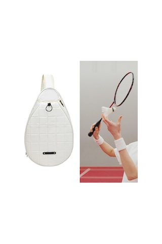 Suntek Tenis Raketi Omuz Çantası Dış Mekan Spor Beyaz