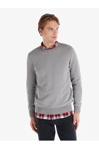 Colin's Colins Regular Fit Bisiklet Yaka Antrasit Erkek Kazak Cl1065803 Antrasit Melanj