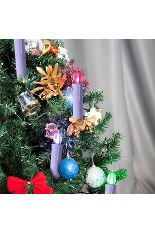 Uzaktan Kumandalı Elektronik Mum Işığı Yılbaşı Ağacı Süsü-açık Mo