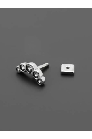 Markiz 925 Ayar Gümüş Kıkırdak Piercing Küpeli Kulak Küpesi 192262703 Gri