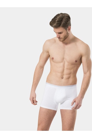 Türen Erkek Likralı Boxer 2'Li Paket 126/Beyaz 001