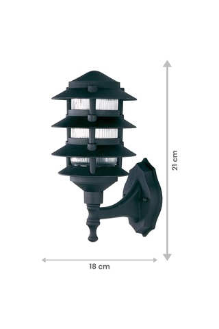 Bahçe Aydınlatma Apliği Aydınlatma Lambası Siyah Rehome Siyah
