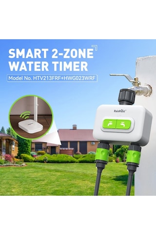 Htv213frf Mini Dijital 2-çıkışlı Wifi'li Kablosuz Hortum Su Zamanlayıcısı Ve Mini Bux Hub