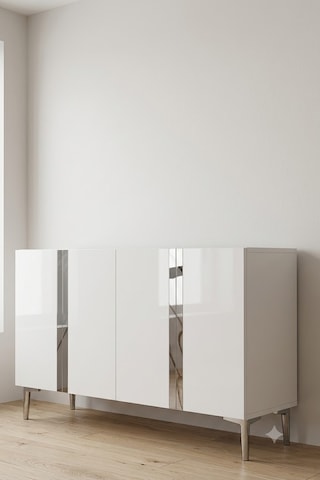 Ka1298bs Anka Konsol Ve Tv Sehpası Beyaz-silver 120cm
