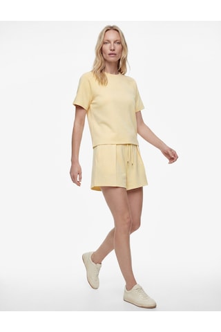Koton Regular Fit Kısa Kollu Bisiklet Yaka Basic Tişört Sarı 6sak50390ek