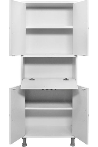 Moonlife 5 Kapaklı Çok Amaçlı Dolap Beyaz