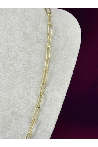 14 K Renginde Büyük Ataş Şekilli Gold Kolye 60 Cm Gold