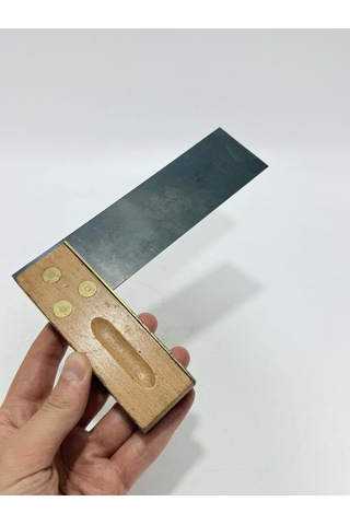 Antika Ahşap Marangoz Gönyesi 15cm 002