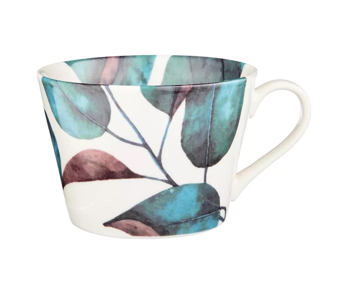 Lefard Çay Ve Kahve Bardağı Porselen Çiçek Açan Bahçe 500 Ml 206313424 Turkuaz