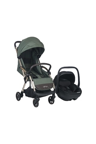 Merkür Bebe Ruby Tek Tuşla Otomatik Katlanan Kabin Boy I-size Travel Sistem Bebek Arabası Yeşil