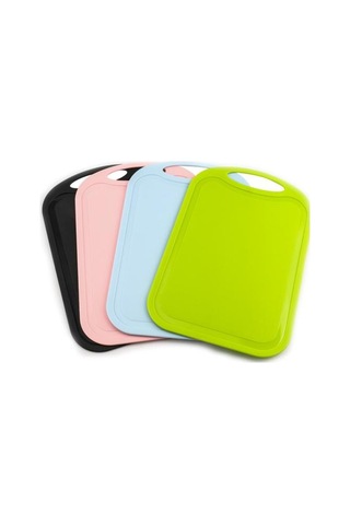 Açık Pembe Kaymaz Plastik Kesme Tahtası Gıda Meyve Doğrama Blok Mat Mutfak Aşçı Kaynağı
