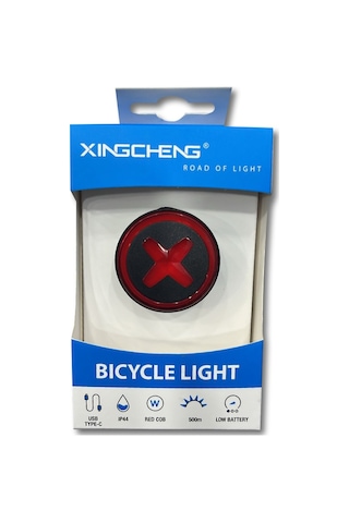 Xing Cheng X 30 Lümen Usb Şarjlı Bisiklet Arka Stop Lambası Kırmızı