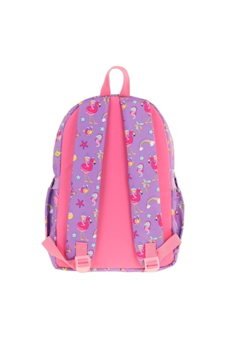 Kaukko Kız Çocuk Peluş Flamingolu İlkokul Okul Sırt Çantası - Mor Pembe - L5240 Mor - Pembe