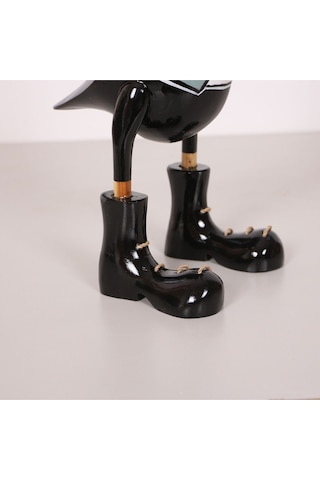 Öğrenci Ördek El Oyması Teak Gövde 41x17x13 Cm