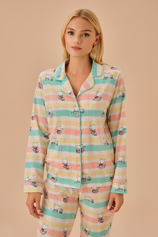 Suwen Lulusu Maskülen Pijama Takımı Sh25218660b1349 Ekru