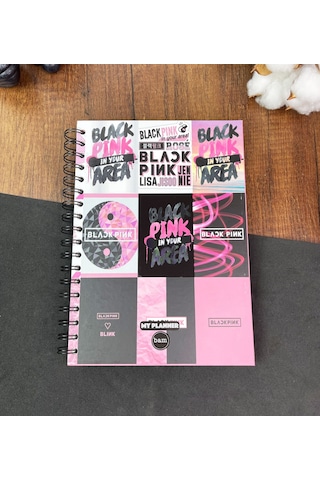 Black Pink Tasarımlı Konuşan Ajanda Çok Renkli