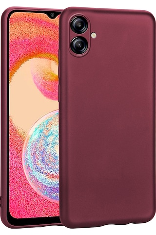 Galaxy Uyumlu A07 Kılıf Zore Premier Silikon Kapak - Mürdüm Mürdüm