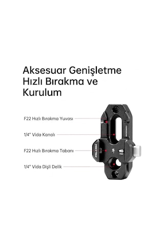 Falcam F22 Quick Release To Nato Rail Adapter Montaj Aparatı Siyah - F22a3807b