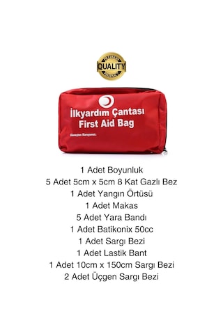 İş Yeri Okul Ev Araç Motosiklet İlk Yardım Seti Çantalı Acil Müdahale Kiti Ecza Dolabı Medikal