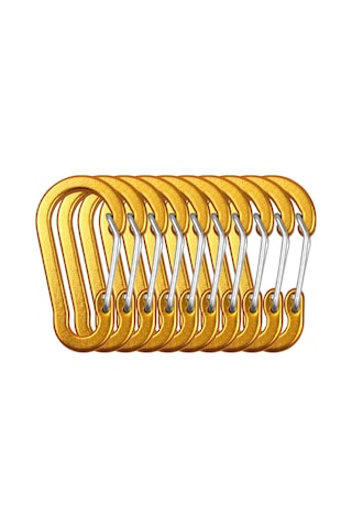 Kangvka Altın Renkli Alüminyum Alliage Dağcı Kilit, 50x26mm S-tipi Yaylı Kanca, 5 Adet Paket, 5.4g Ağırlık