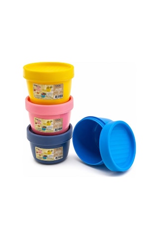 Qlux L-00991 No-1 Quick Yuvarlak Saklama Kabı Ve Kase - Kapaklı Renkli 300 Ml- 24'li Paket Diğer