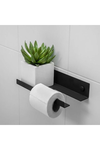 Dekoratif Siyah Metal Banyo Wc Kağıt Rulo Peçetelik Tuvalet Banyo Peçete Askısı