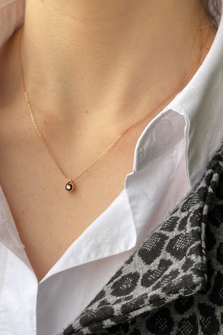 Zümrüt Sarraf 8 Ayar Altın 0.03 Ct Tek Damla Elmas Kolye