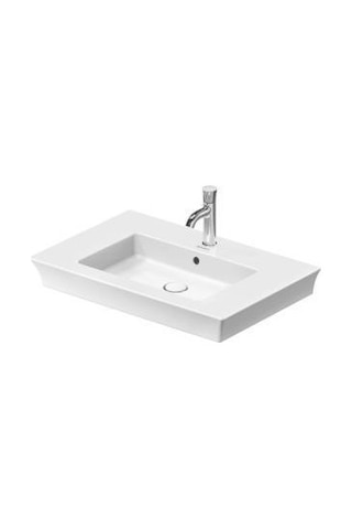 Duravit White Tulip Etajerli Lavabo 75 CM + Lavabo Bataryası Medium