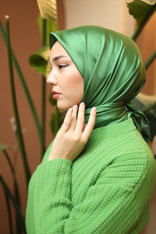 Silk Home Düz Micro Saten Eşarp 28011-14 Siyah