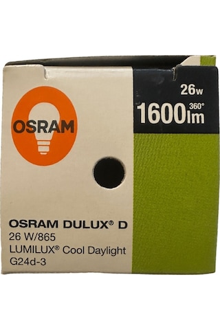 Osram Dulux D 26w 865 6500k Beyaz Işık 2pinli G24d-3 Duylu