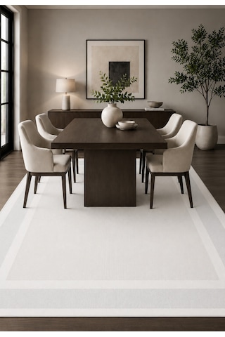 Modern Sisal 8001 Beyaz Leke Tutmayan Kaymaz Taban Salon Mutfak Koridor Balkon Halısı