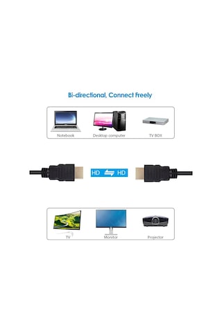 Qasul 5 Metre Hdmı Kablo Full Hd , Uyumlu Yüksek Hızlı Hdmı Kablo