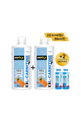 Sporfit Nutrition L-carnitine 3500 Mg 1000 Ml 2 Li Avantaj Paketi 33 Servis Portakal + 2 X L-karnitin Shot Hediyeli