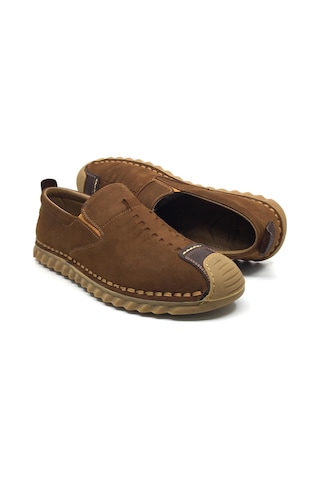 Luis Figo %100 Deri Ortopedik Erkek Yazlık Rahat Günlük Çarık Yeni Sezon Ayakkabı 40-44 Taba Nubuk Taba