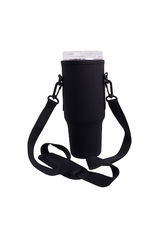 Sones 40oz Stanley Quencher Su Şişesi Taşıma Çantası Kolu Ayarlanabilir Omuz Askılı Siyah