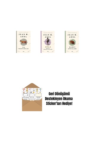 Yeryüzü Çocukları 5 - Taş Barınaklar + Yeryüzü Çocukları 6 - Ayla - Boyalı Mağaralar Diyarı + Yeryüzü Çocukları 3 - Mamut Avcıları + Okuma Sticker'ları
