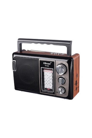 Kbroad Ktf-2208 Nostalji Solar Enerjili Güneş Panelli Fm Radyo Şarj Edilebilir